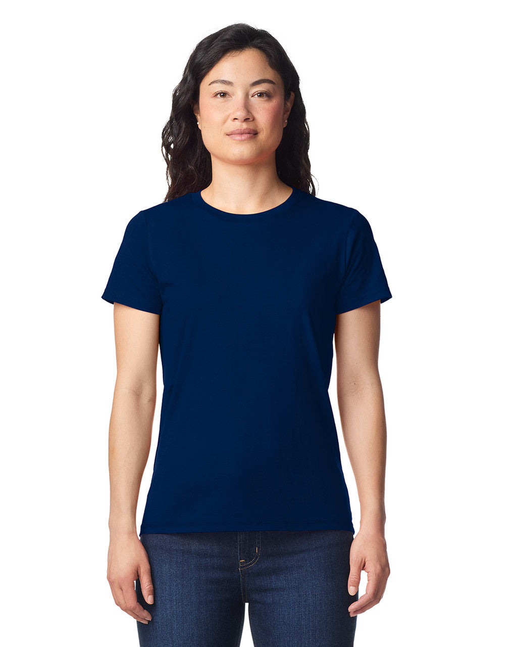 Gildan 65000L Women's Softstyle Midweight T-Shirt - Navy - model front