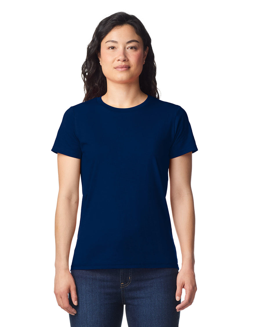 Gildan 65000L Women's Softstyle Midweight T-Shirt - Navy - model front