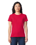 Gildan 65000L Women's Softstyle Midweight T-Shirt - Red - model front