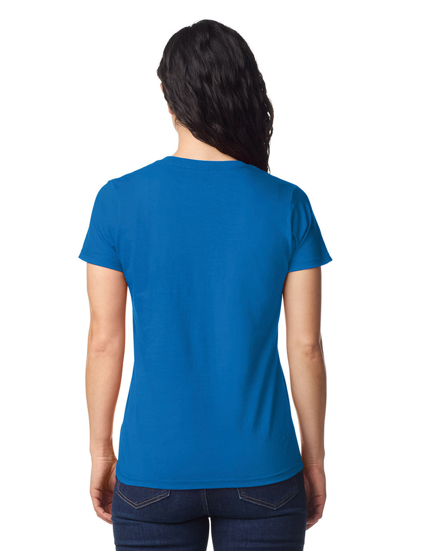 Gildan 65000L Women's Softstyle Midweight T-Shirt - Royal - model back