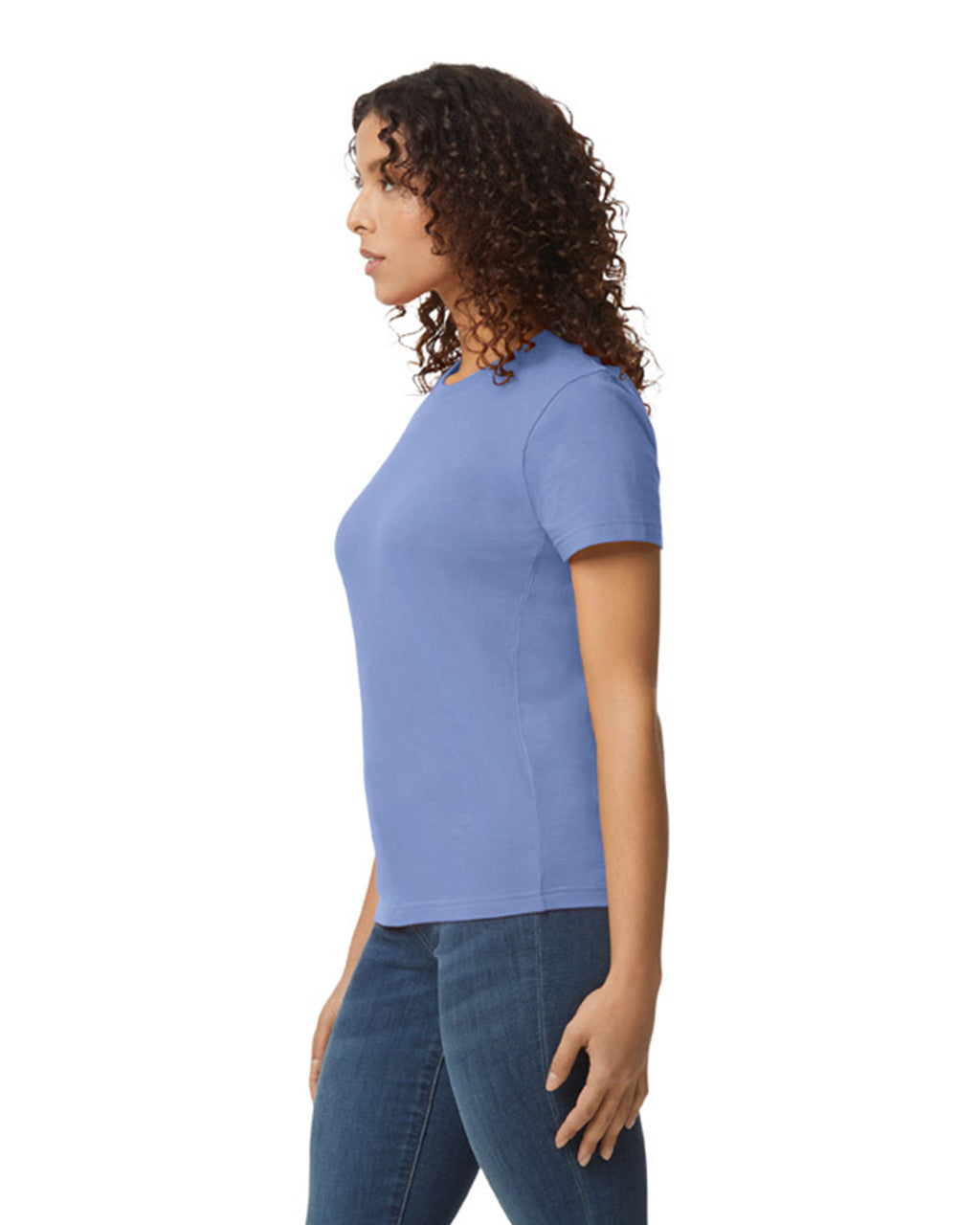 Gildan 65000L Women's Softstyle Midweight T-Shirt - Violet - model side