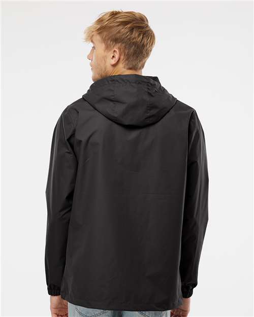 Independent Trading Co. EXP94NAW Men's Nylon Anorak - Black - model back