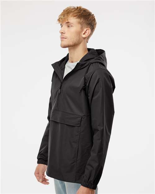 Independent Trading Co. EXP94NAW Men's Nylon Anorak - Black - model side