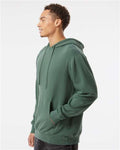 Independent Trading Co. PRM4500 Unisex Midweight Pigment-Dyed Hooded Sweatshirt - Pigment Alpine Green - model side