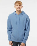 Independent Trading Co. PRM4500 Unisex Midweight Pigment-Dyed Hooded Sweatshirt - Pigment Light Blue - model front