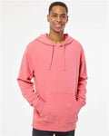 Independent Trading Co. PRM4500 Unisex Midweight Pigment-Dyed Hooded Sweatshirt - Pigment Pink - model front