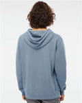 Independent Trading Co. PRM4500 Unisex Midweight Pigment-Dyed Hooded Sweatshirt - Pigment Slate Blue - model back