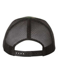 Richardson 112P Printed Trucker Cap - Army Camo/ Black - back