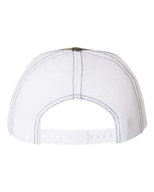 Richardson 112P Printed Trucker Cap - Army Camo/ White - back