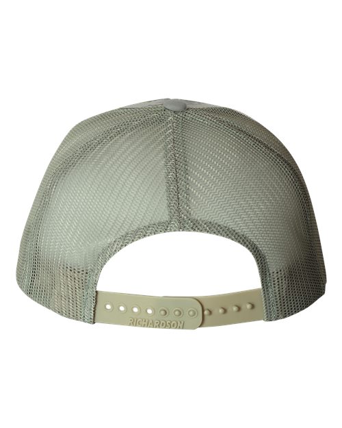 Richardson 112P Printed Trucker Cap - Military Digital Camo/ Light Green - back