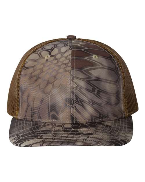 Richardson 112P Printed Trucker Cap - Kryptek Highlander - Buck - front