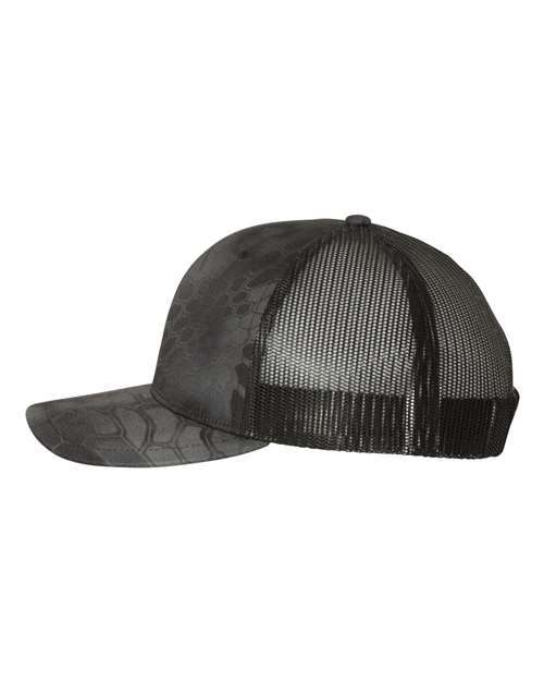 Richardson 112P Printed Trucker Cap - Kryptek Typhon/ Black - side