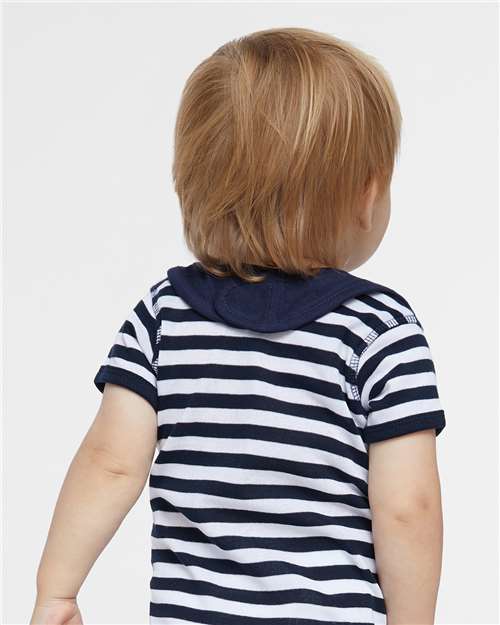 Rabbit Skins 1005 Infant Premium Jersey Bib - Navy - model back