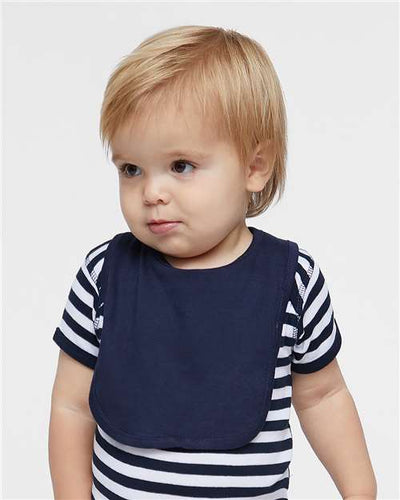 Rabbit Skins 1005 Infant Premium Jersey Bib - Navy - model front