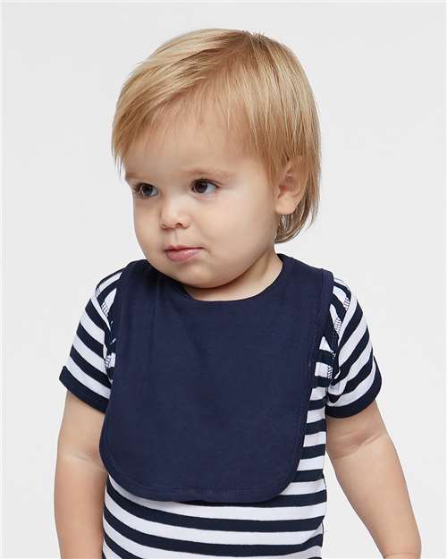 Rabbit Skins 1005 Infant Premium Jersey Bib - Navy - model front