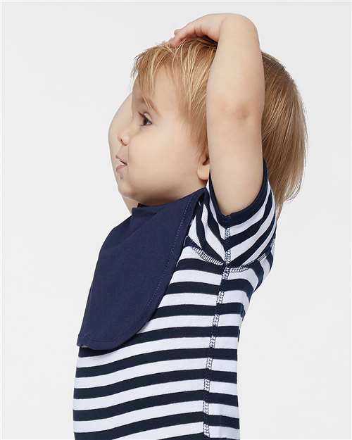 Rabbit Skins 1005 Infant Premium Jersey Bib - Navy - model side