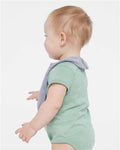 Rabbit Skins 1005 Infant Premium Jersey Bib - Heather - model side