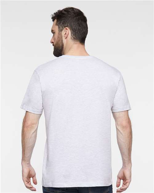 LAT 6901 Unisex Fine Jersey Tee - Ash - model back