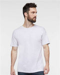 LAT 6901 Unisex Fine Jersey Tee - Ash - model front