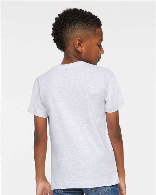 LAT 6101 Youth Fine Jersey Tee - Ash - model back