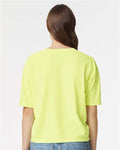 Comfort Colors 3023CL Women's Garment-Dyed Heavyweight Boxy T-Shirt - Neon Lemon - model back