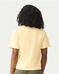 Comfort Colors 3023CL Women's Garment-Dyed Heavyweight Boxy T-Shirt - Butter - model back