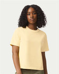 Comfort Colors 3023CL Women's Garment-Dyed Heavyweight Boxy T-Shirt - Butter - model front