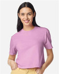 Comfort Colors 3023CL Women's Garment-Dyed Heavyweight Boxy T-Shirt - Rose Quartz - model front
