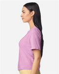 Comfort Colors 3023CL Women's Garment-Dyed Heavyweight Boxy T-Shirt - Rose Quartz - model side