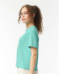 Comfort Colors 3023CL Women's Garment-Dyed Heavyweight Boxy T-Shirt - Chalky Mint - model side