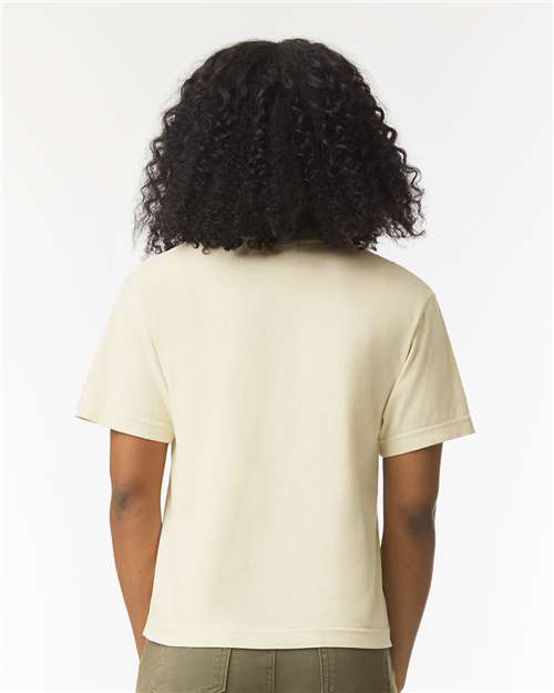 Comfort Colors 3023CL Women's Garment-Dyed Heavyweight Boxy T-Shirt - Ivory - model back