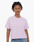 Comfort Colors 3023CL Women's Garment-Dyed Heavyweight Boxy T-Shirt - Orchid - model front