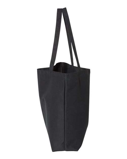 Liberty Bags 8507 Seaside Pigment-Dyed Large Tote - Washed Black - side