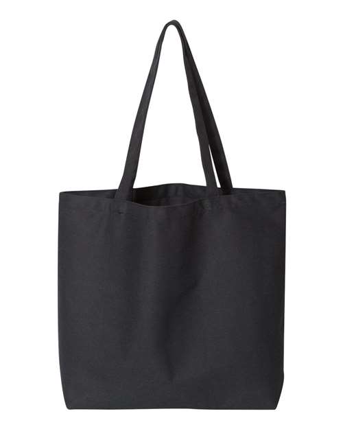Liberty Bags 8507 Seaside Pigment-Dyed Large Tote - Washed Black - front