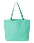 Liberty Bags 8507 Seaside Pigment-Dyed Large Tote - Sea Glass Green - front