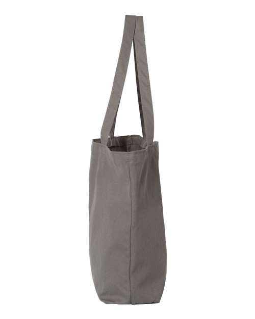 Liberty Bags 8507 Seaside Pigment-Dyed Large Tote - Grey - side
