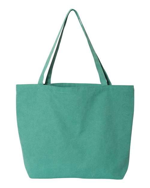 Liberty Bags 8507 Seaside Pigment-Dyed Large Tote - Seafoam Green - back