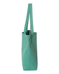 Liberty Bags 8507 Seaside Pigment-Dyed Large Tote - Seafoam Green - side