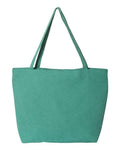 Liberty Bags 8507 Seaside Pigment-Dyed Large Tote - Seafoam Green - front