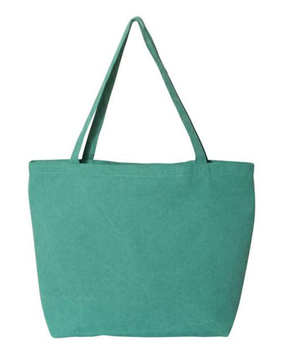Liberty Bags 8507 Seaside Pigment-Dyed Large Tote - Seafoam Green - front