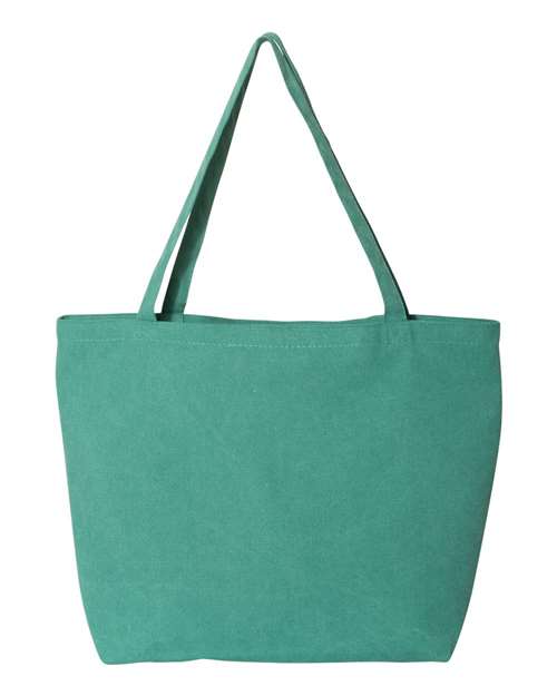 Liberty Bags 8507 Seaside Pigment-Dyed Large Tote - Seafoam Green - front