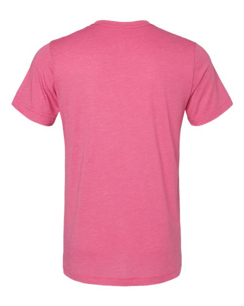 Bella+Canvas 3413 Unisex Triblend Short Sleeve Tee - Charity Pink Triblend - back