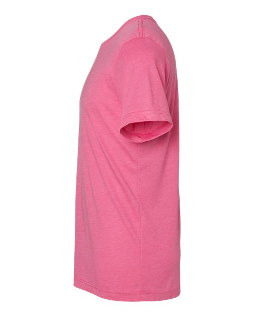 Bella+Canvas 3413 Unisex Triblend Short Sleeve Tee - Charity Pink Triblend - side