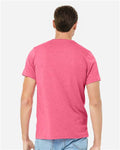 Bella+Canvas 3413 Unisex Triblend Short Sleeve Tee - Charity Pink Triblend - model back