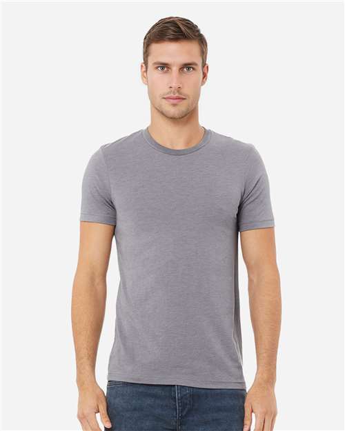 Bella+Canvas BC3413 Unisex Triblend Short Sleeve Tee - Storm Triblend - model front