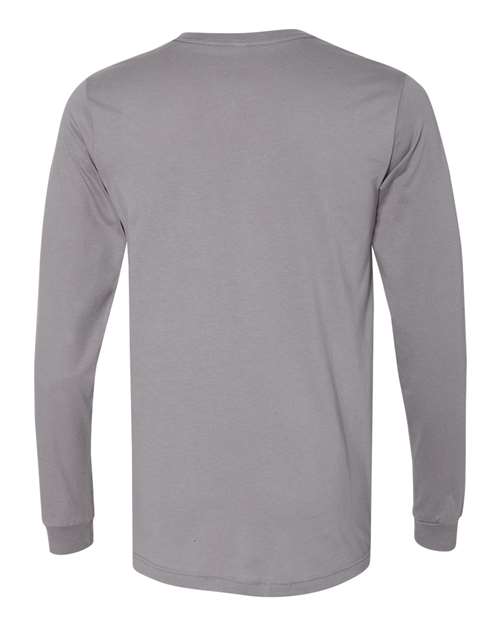 Bella+Canvas 3501 Unisex Jersey Long Sleeve Tee - Storm - back