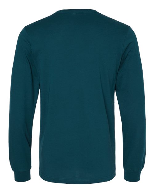 Bella+Canvas 3501 Unisex Jersey Long Sleeve Tee - Atlantic - back