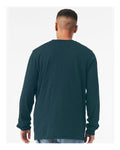 Bella+Canvas 3501 Unisex Jersey Long Sleeve Tee - Atlantic - model back