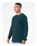 Bella+Canvas 3501 Unisex Jersey Long Sleeve Tee - Atlantic - model side