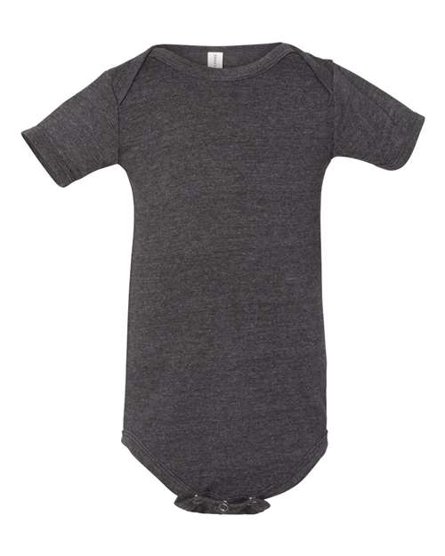 BELLA + CANVAS 100B Infant Jersey One Piece - Dark Grey Heather - front